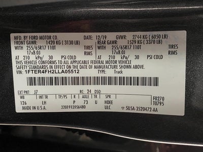 2020 Ford Ranger XLT 4WD SuperCrew 5' Box