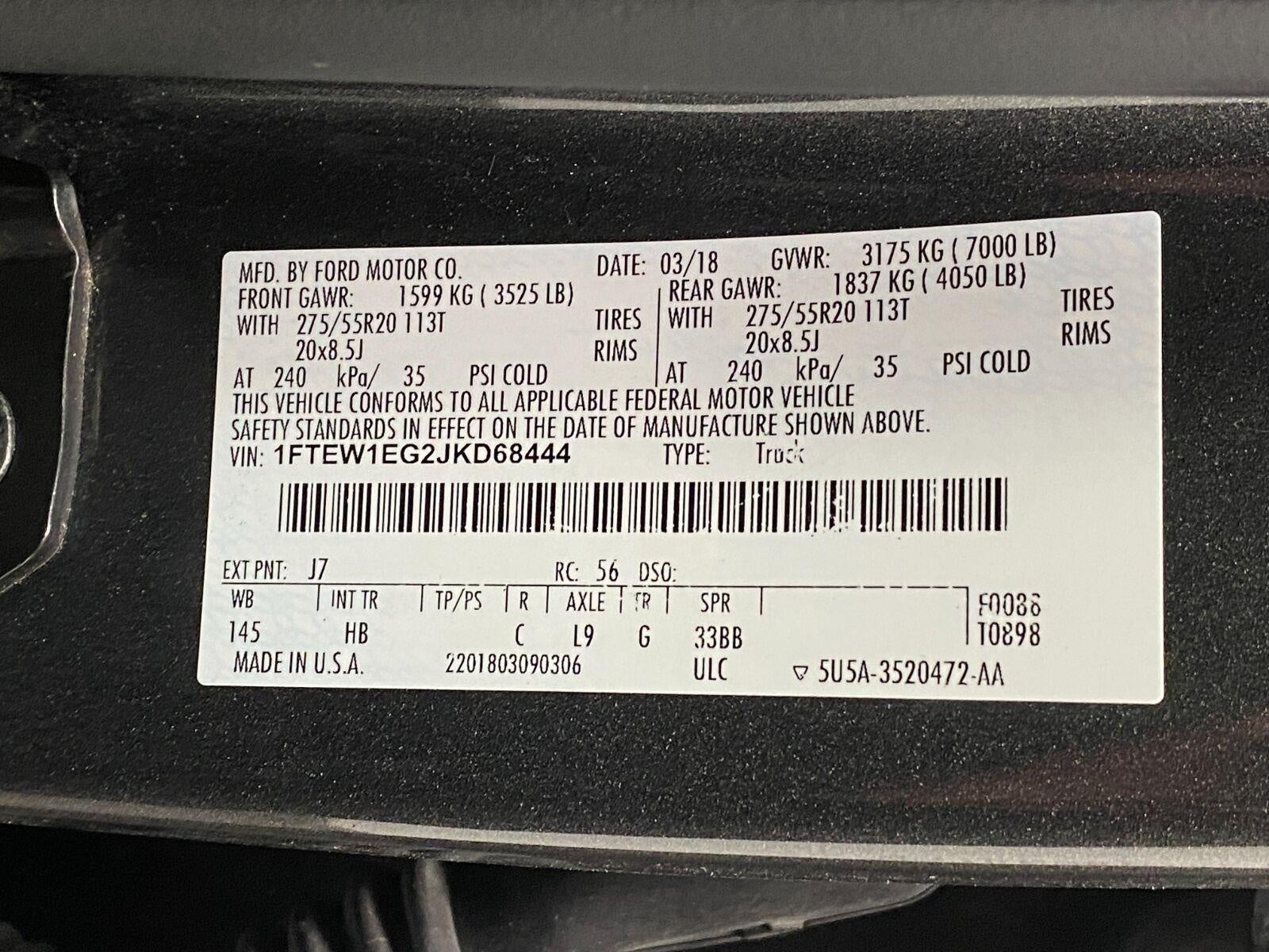 2018 Ford F-150 LARIAT