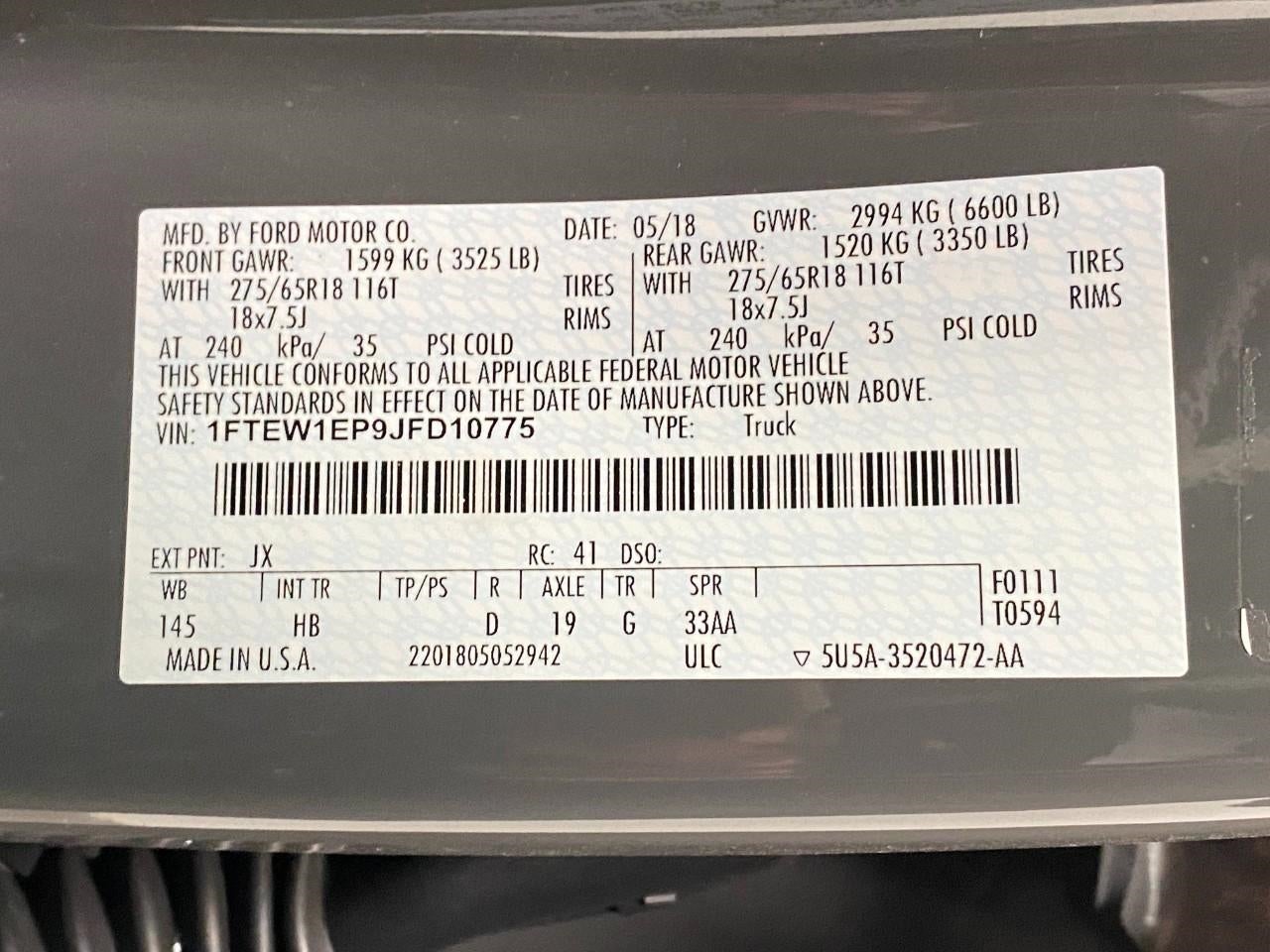 2018 Ford F-150 XLT 4WD SuperCrew 5.5' Box