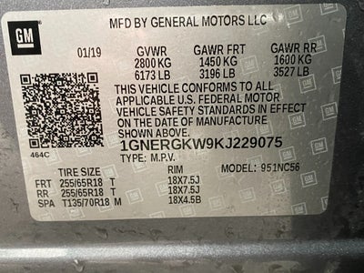 2019 Chevrolet Traverse FWD 4dr LT Cloth w/1LT