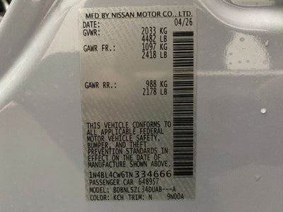2026 Nissan Altima SR