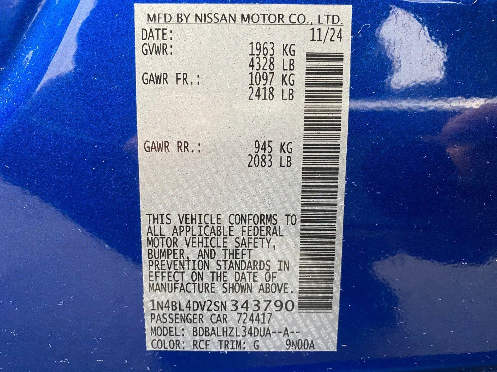 2025 Nissan Altima SV FWD