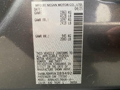 2025 Nissan Altima SV