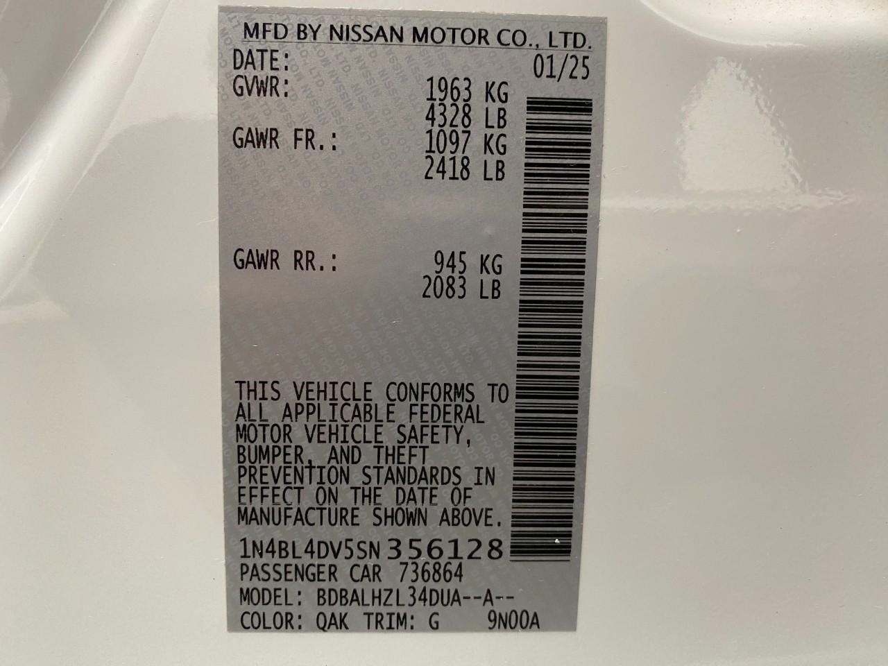 2025 Nissan Altima SV