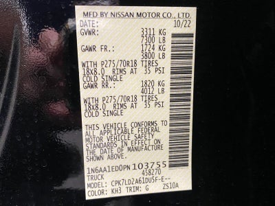 2023 Nissan Titan 4x4 Crew Cab PRO-4X