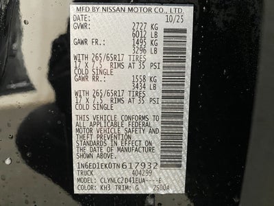 2026 Nissan Frontier Crew Cab SV