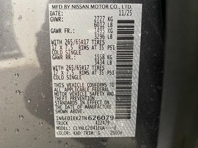 2026 Nissan Frontier Crew Cab SV