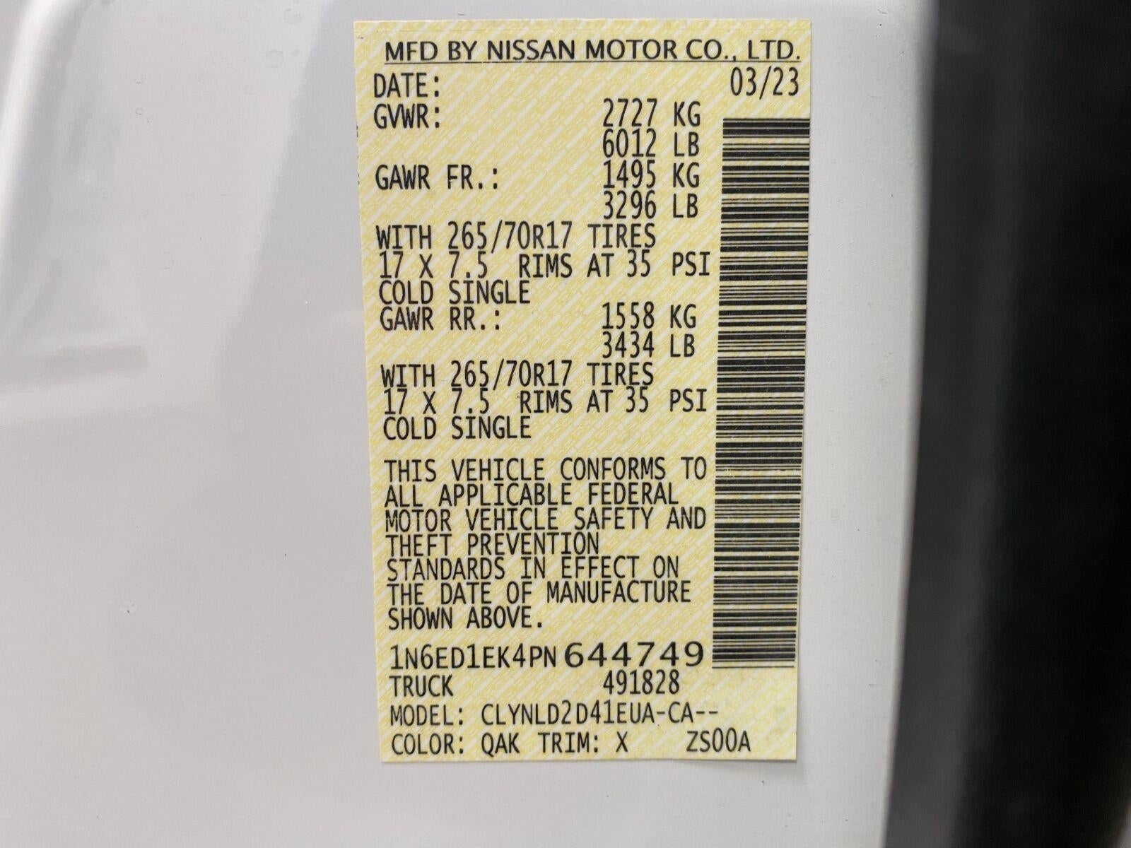 2023 Nissan Frontier Crew Cab PRO-4X®