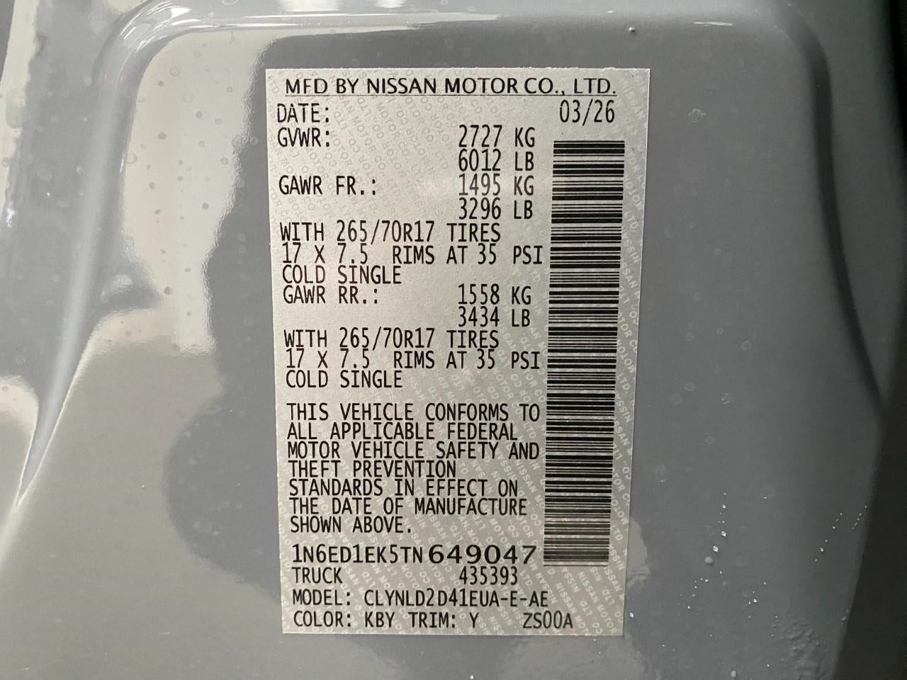 2026 Nissan Frontier Crew Cab 4x4 PRO-4X