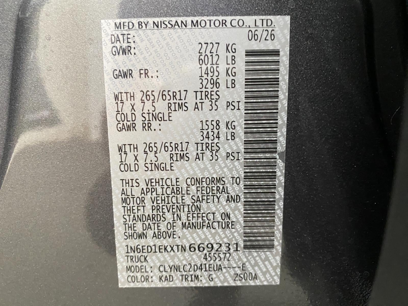 2026 Nissan Frontier Crew Cab SV