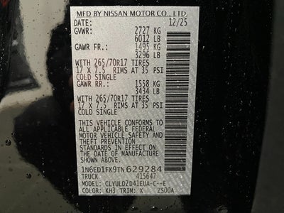 2026 Nissan Frontier Crew Cab PRO-4X® Long Bed