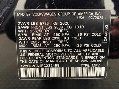 2024 Volkswagen Atlas Cross Sport 2.0T SE w/Technology 4MOTION