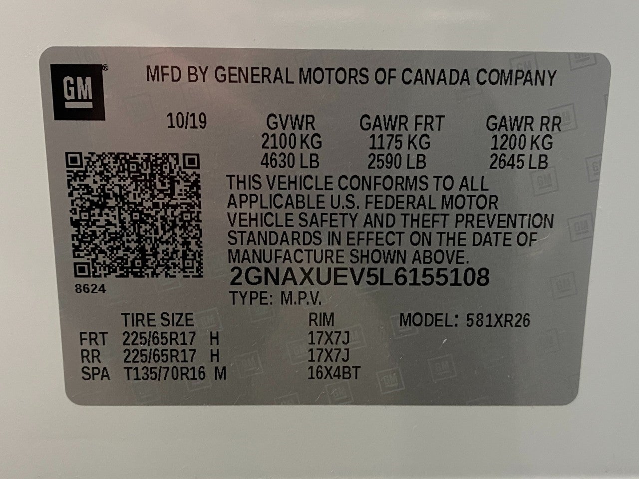 2020 Chevrolet Equinox AWD 4dr LT w/1LT