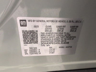 2025 Chevrolet Equinox AWD 4dr LT w/2LT