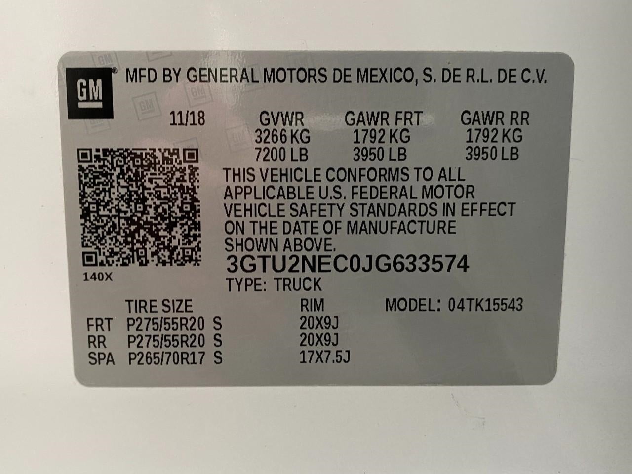 2018 GMC Sierra 1500 4WD Crew Cab 143.5 SLT