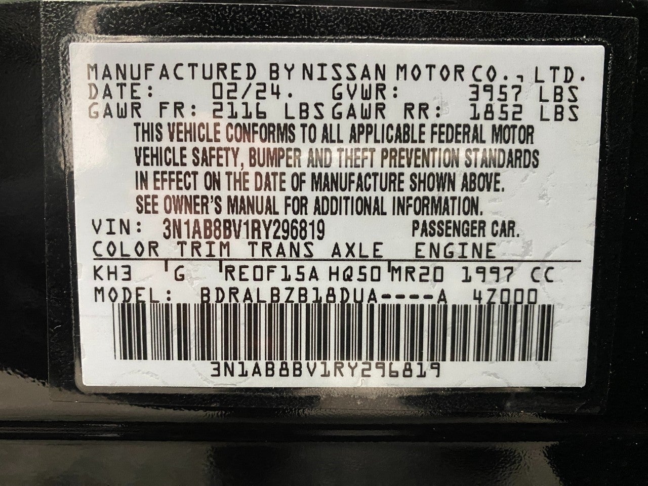 2024 Nissan Sentra S CVT