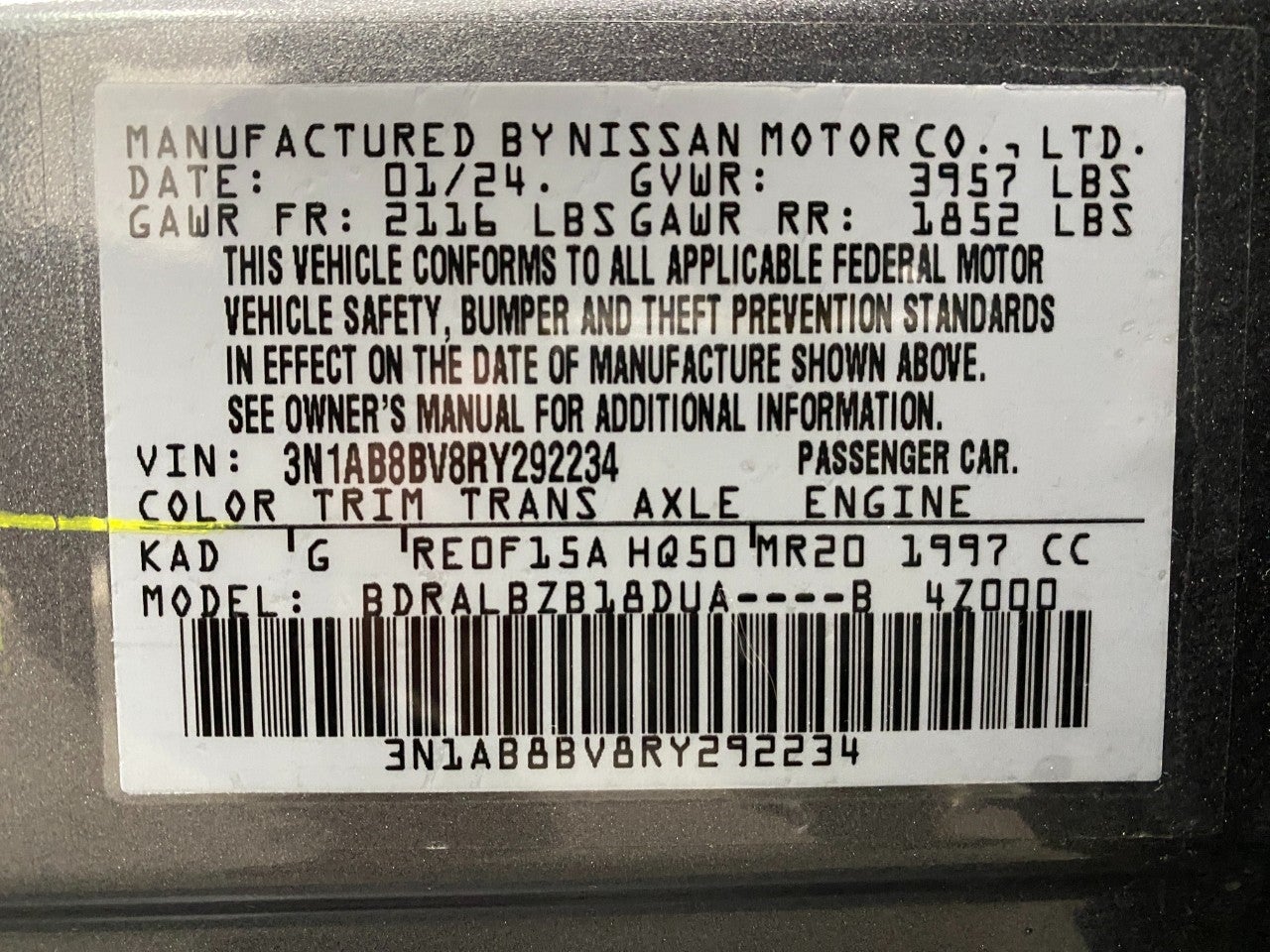 2024 Nissan Sentra S