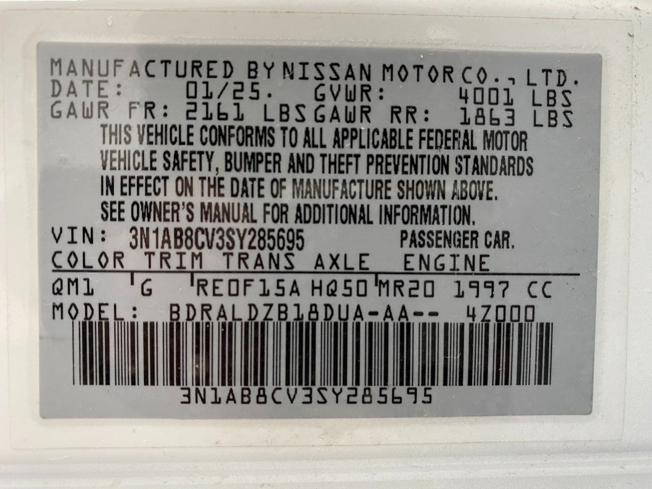 2025 Nissan Sentra SV CVT