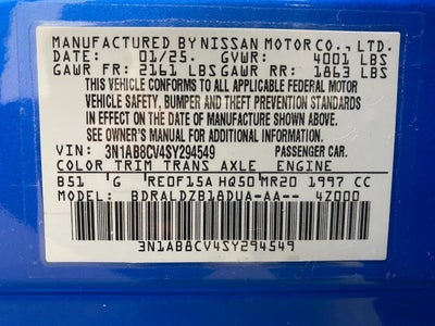 2025 Nissan Sentra SV CVT