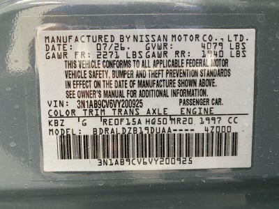 2027 Nissan Sentra SV