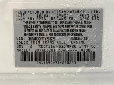 2026 Nissan Sentra SV