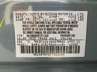 2026 Nissan Sentra SR
