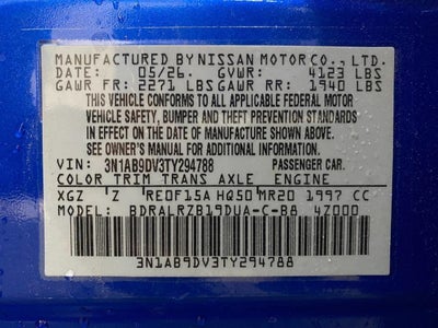 2026 Nissan Sentra SR