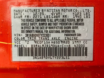 2026 Nissan Sentra SR