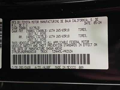 2024 Toyota Tacoma 4WD TRD Sport Double Cab 5' Bed AT