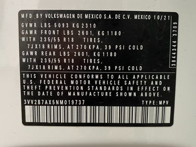 2022 Volkswagen Tiguan 2.0T SE 4MOTION