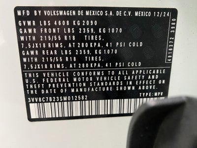 2025 Volkswagen Taos S 4MOTION