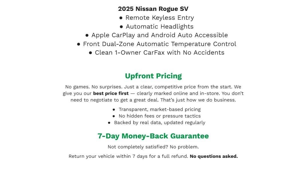 2025 Nissan Rogue SV