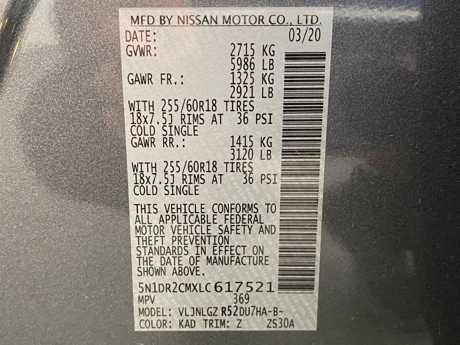 2020 Nissan Pathfinder SL
