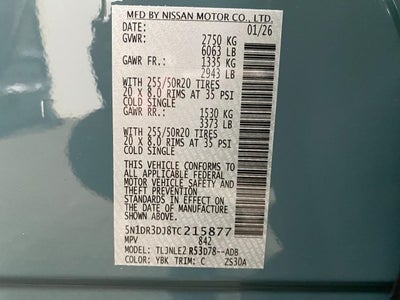 2026 Nissan Pathfinder Platinum