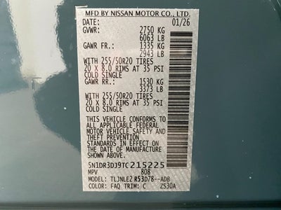 2026 Nissan Pathfinder Platinum