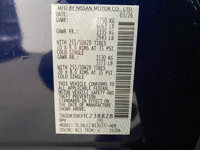 2026 Nissan Pathfinder Platinum
