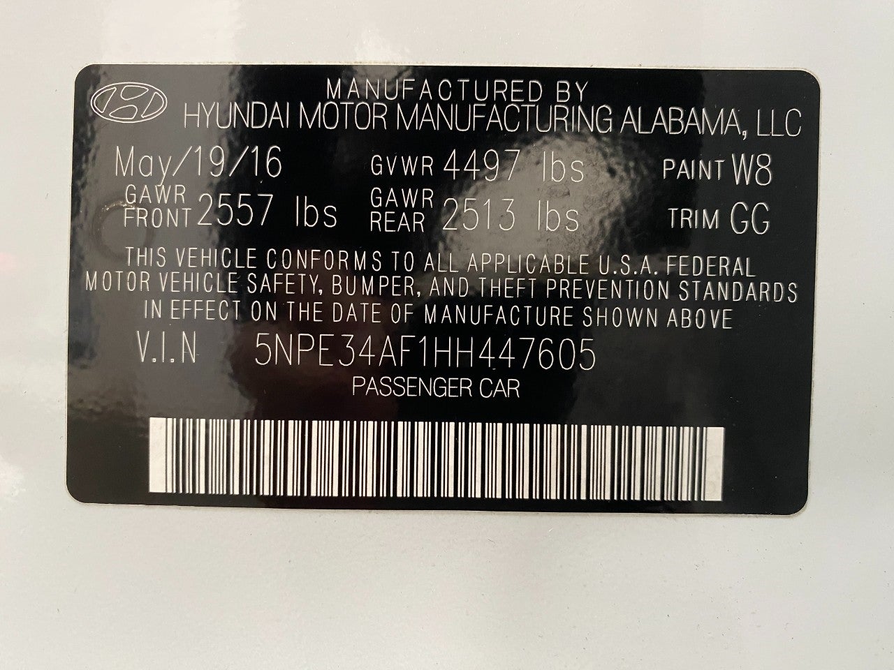 2017 Hyundai Sonata Limited 2.4L