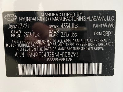 2021 Hyundai Sonata SEL Plus 1.6T