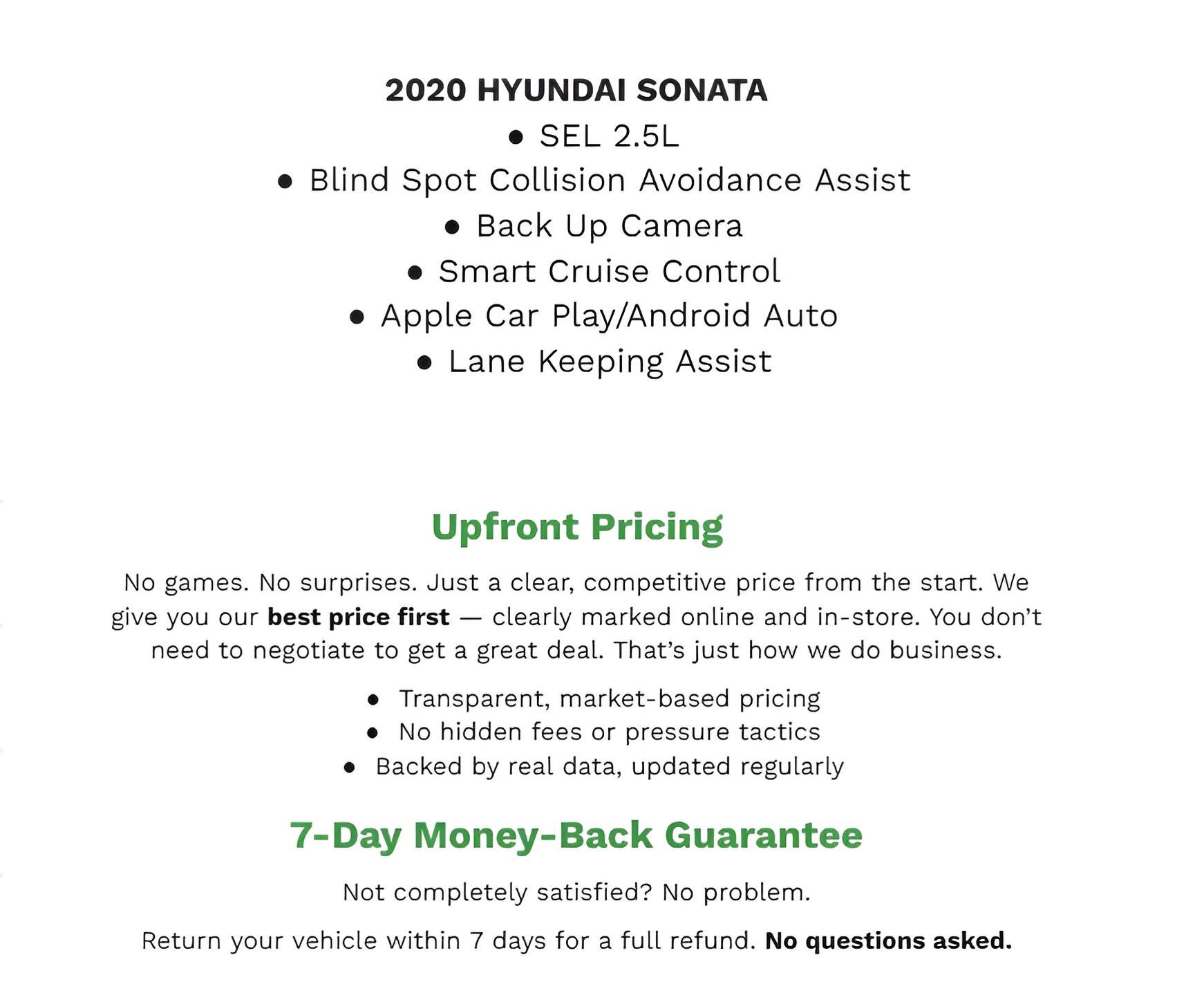 2020 Hyundai Sonata SEL 2.5L