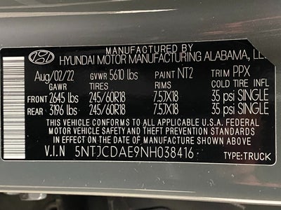 2022 Hyundai Santa Cruz SEL AWD