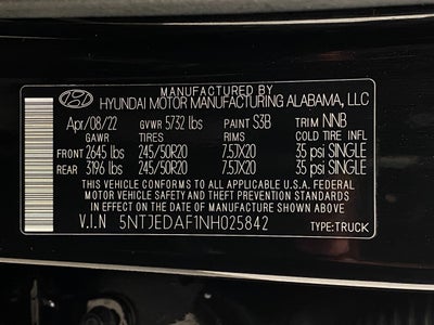 2022 Hyundai Santa Cruz Limited AWD