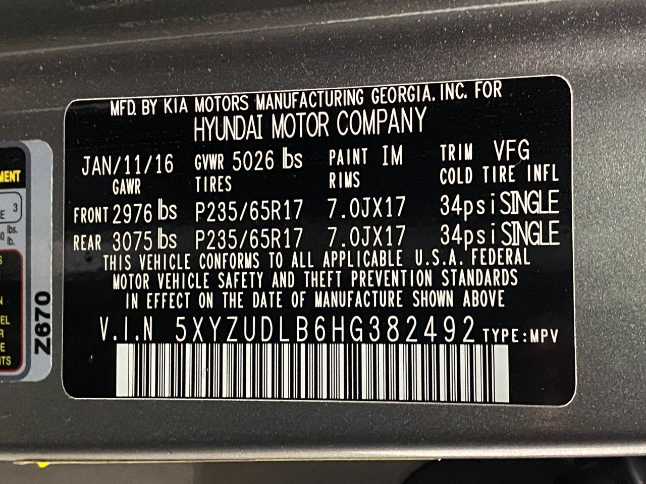 2017 Hyundai Santa Fe Sport 2.4L Auto AWD