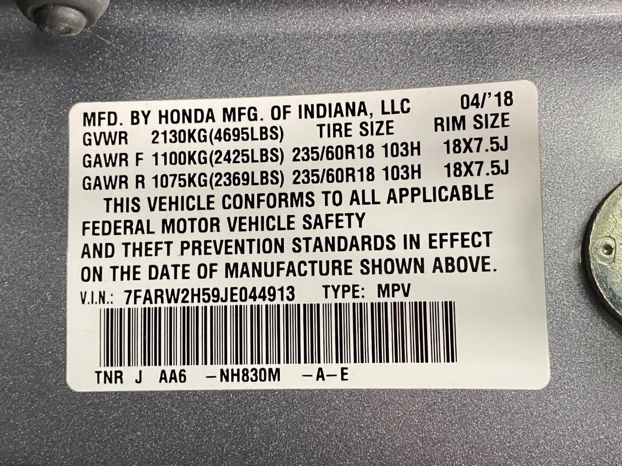 2018 Honda CR-V EX AWD