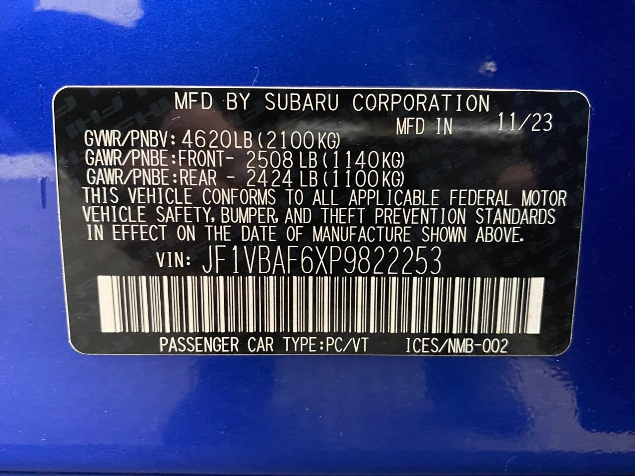 2023 Subaru WRX Premium Manual