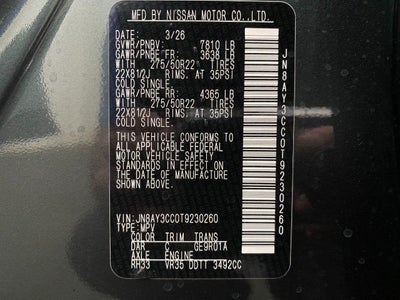 2026 Nissan Armada Platinum Reserve