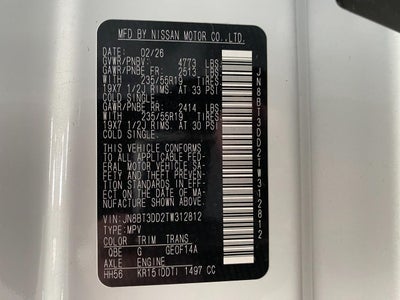 2026 Nissan Rogue Platinum