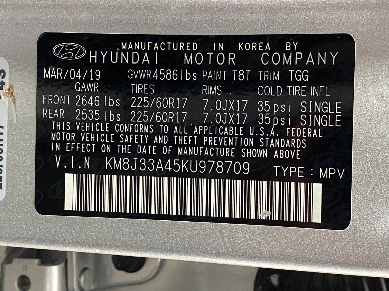 2019 Hyundai Tucson Value FWD