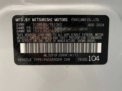 2024 Mitsubishi Mirage G4 ES CVT